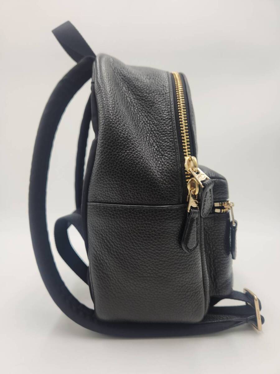 COACH コーチ F38263 ミニ リュックサック チャーリー デイパック バックパック レザー レディース ブラック系 黒 ブランド ファッション_画像3