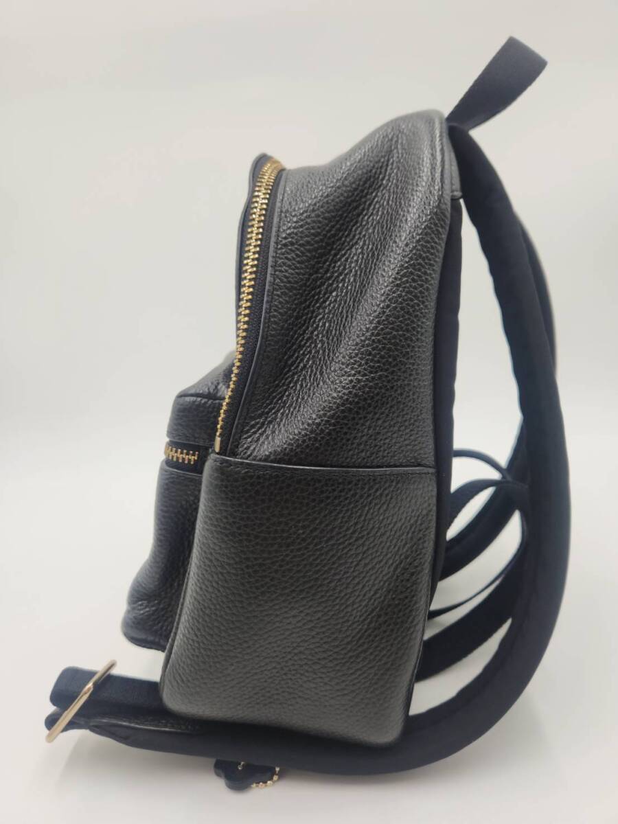COACH コーチ F38263 ミニ リュックサック チャーリー デイパック バックパック レザー レディース ブラック系 黒 ブランド ファッション_画像4