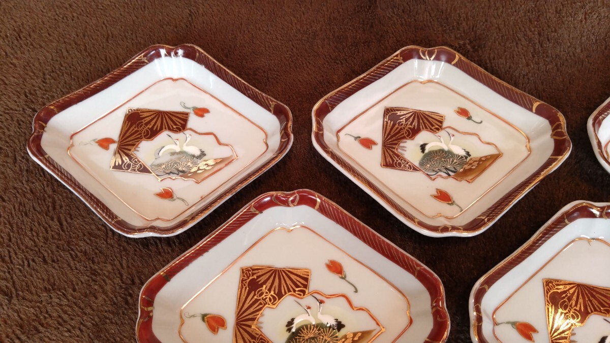 старый Imari Imari . форма тарелка цветная роспись фарфор с золотой росписью журавль. map поставка со склада 5 покупатель