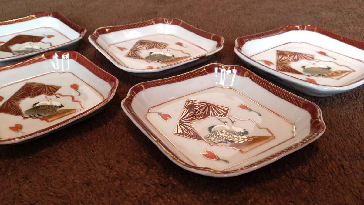 старый Imari Imari . форма тарелка цветная роспись фарфор с золотой росписью журавль. map поставка со склада 5 покупатель