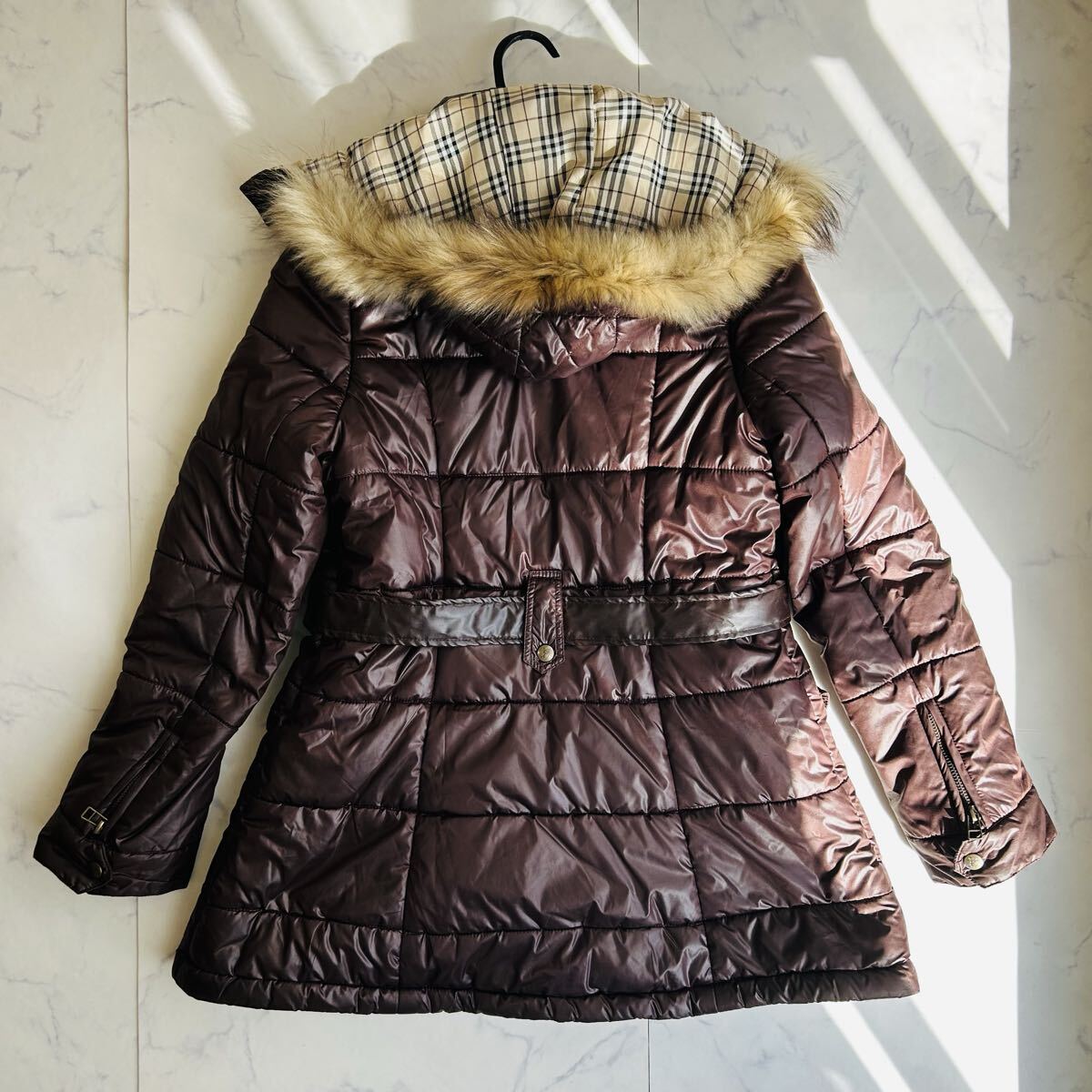 定番/美品◯ BURBERRY LONDON バーバリーロンドン メンズ ビジネス ダウンジャケット コート ブルゾン ノバチェック ワッペン 3way 刺繍_画像8