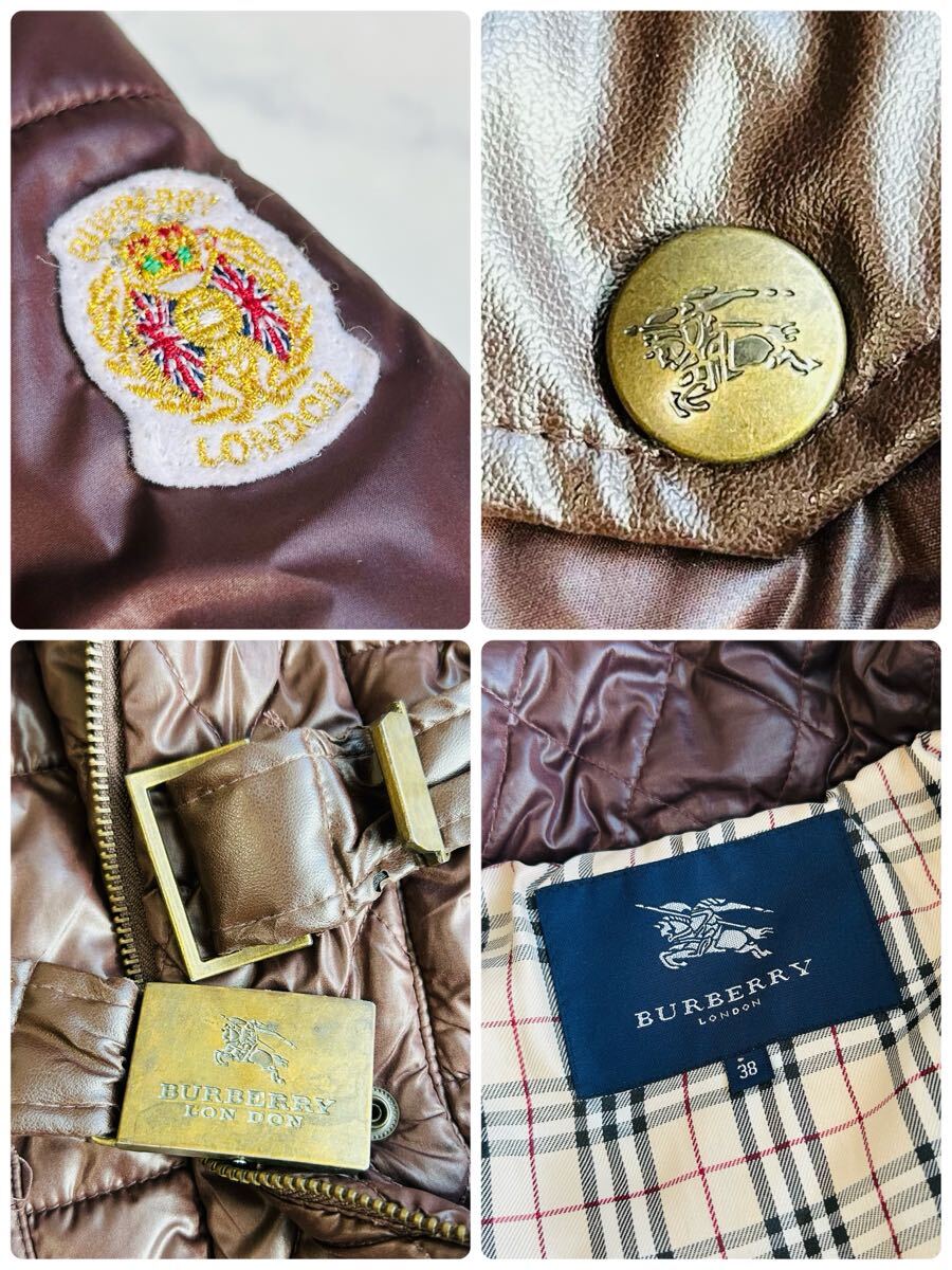 定番/美品◯ BURBERRY LONDON バーバリーロンドン メンズ ビジネス ダウンジャケット コート ブルゾン ノバチェック ワッペン 3way 刺繍_画像4