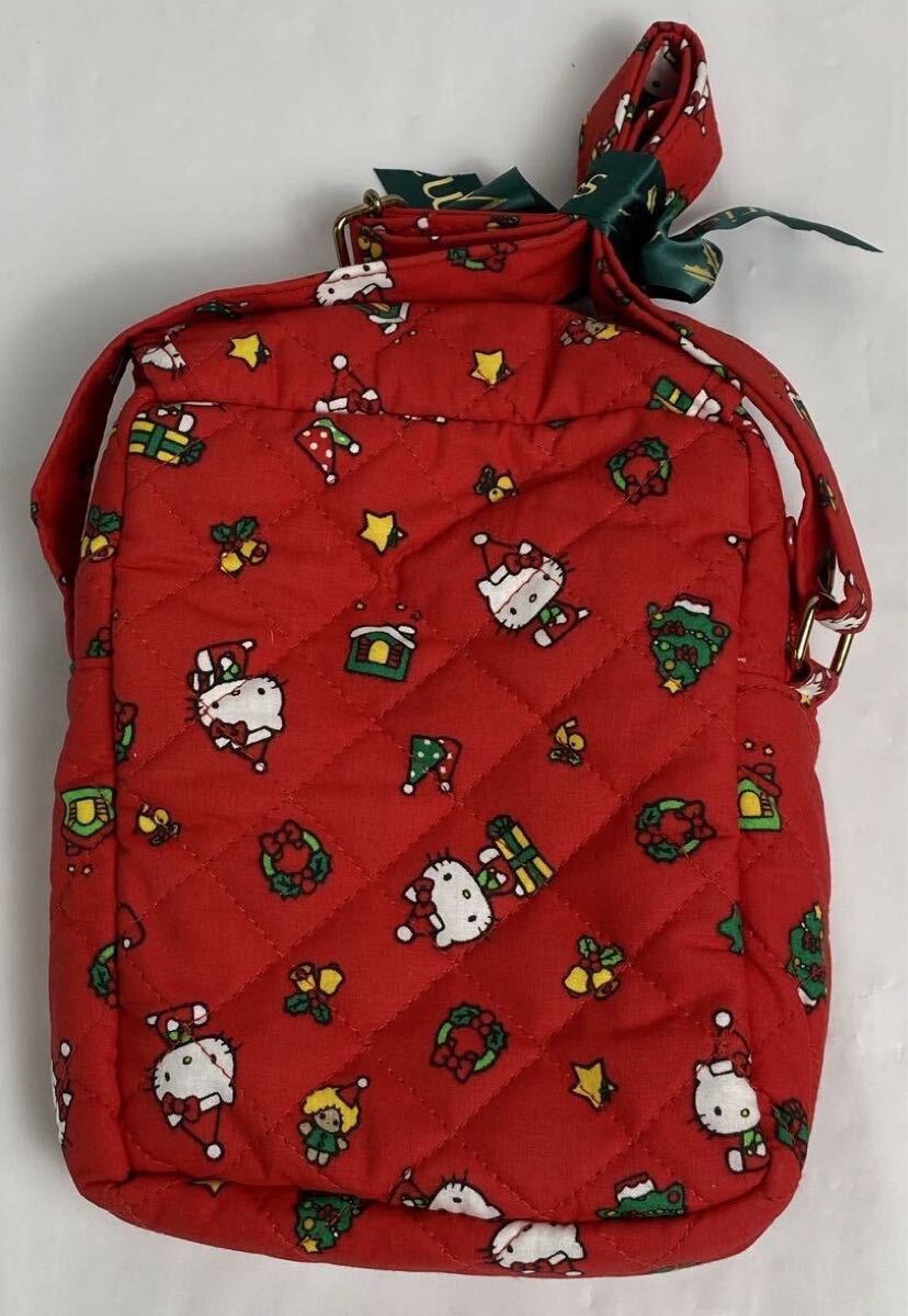 M 中古品/未使用】HELLO KITTY ハローキティ クリスマス柄 キルティング ポシェット 2点セット 送料無料 キティ レトロ バッグ 2001年_画像9