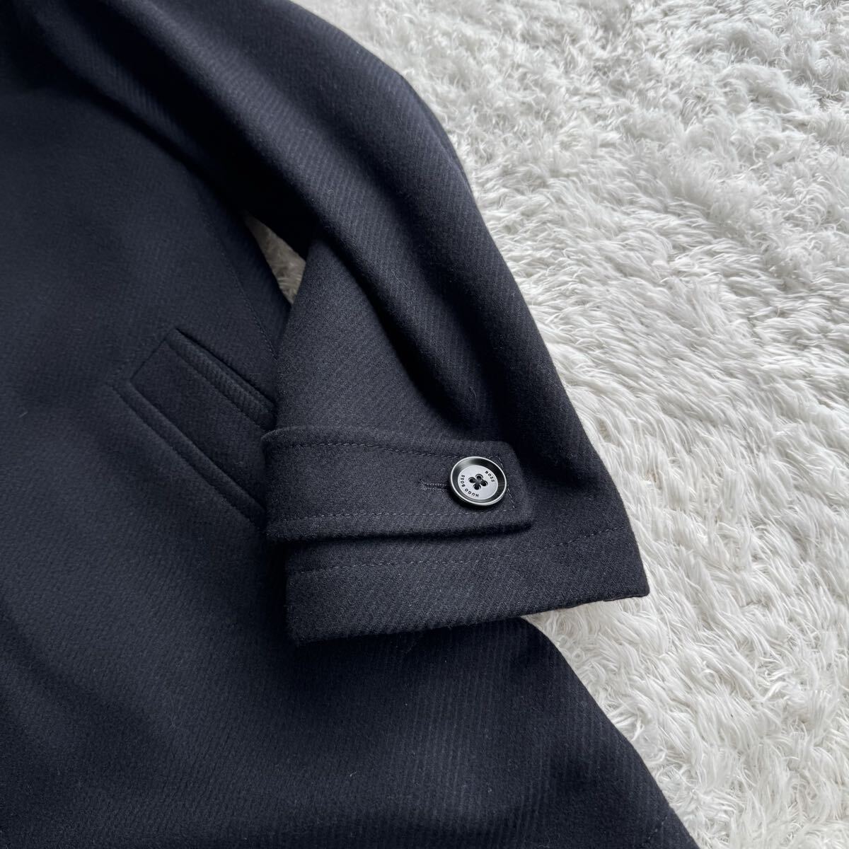 ヒューゴボス ウール コート キルティング ネイビー44 M相当 HUGOBOSS_画像3