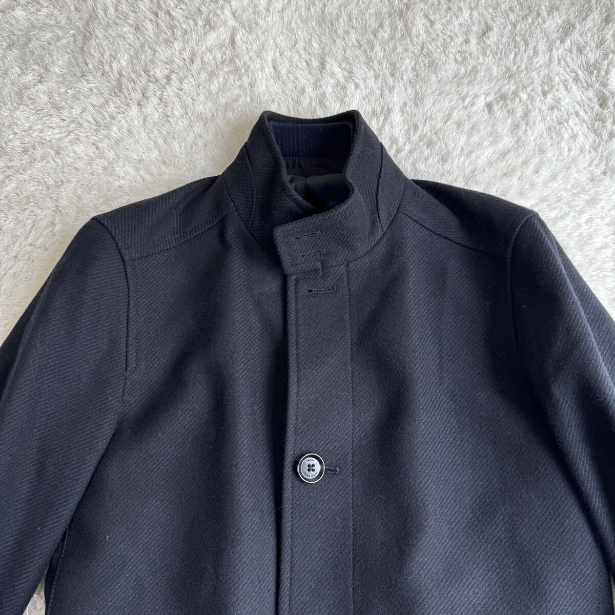 ヒューゴボス ウール コート キルティング ネイビー44 M相当 HUGOBOSS_画像4