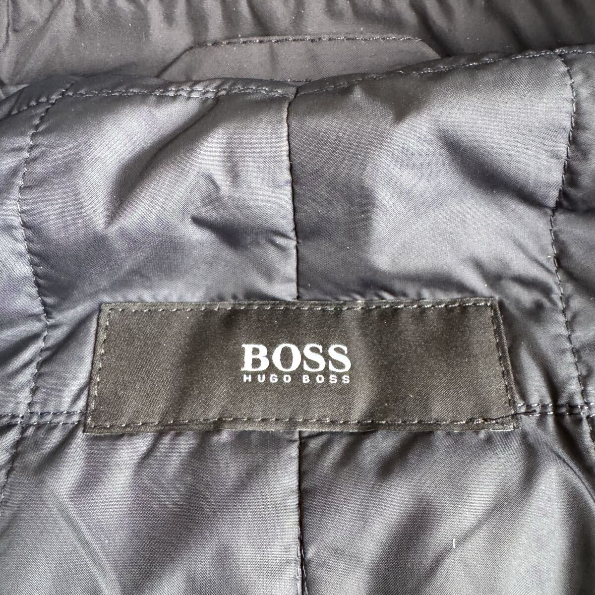 ヒューゴボス ウール コート キルティング ネイビー44 M相当 HUGOBOSS_画像6