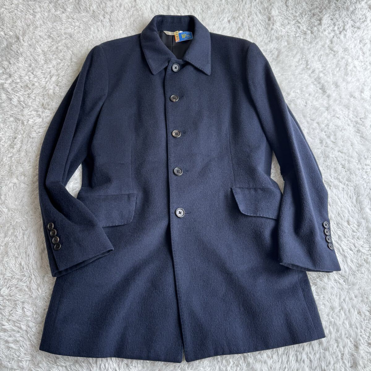 【ミンク使用】 ポールスミス コレクション カシミヤ ミンク ウール コート 裏地に花柄デザイン Lサイズ 美品_画像2