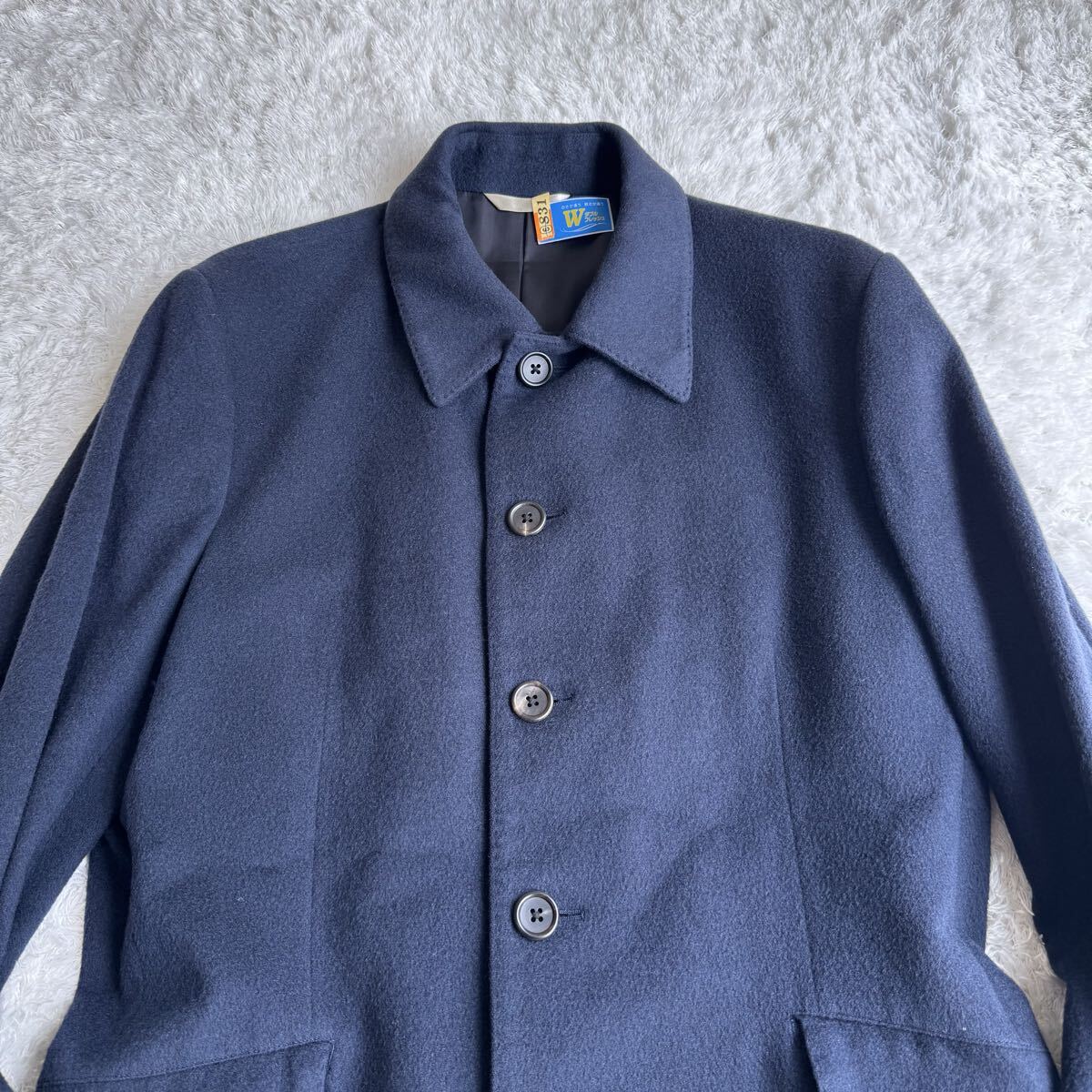 【ミンク使用】 ポールスミス コレクション カシミヤ ミンク ウール コート 裏地に花柄デザイン Lサイズ 美品_画像3