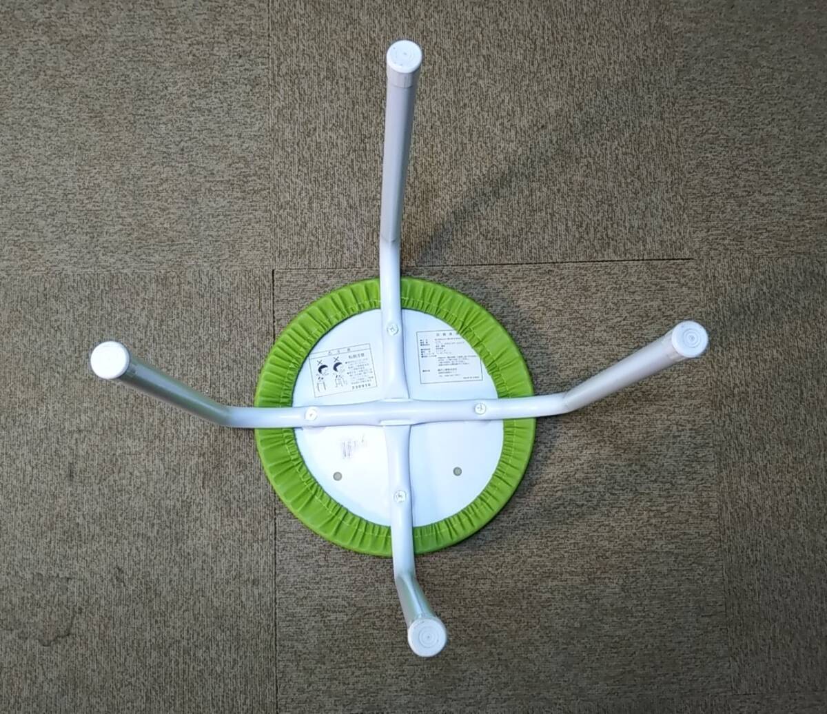 【送料別】【関東一部地域自社便配送可能】▼丸イス　スツール　AC-222　丸椅子▼中古▼グリーン▼A-1496_画像6