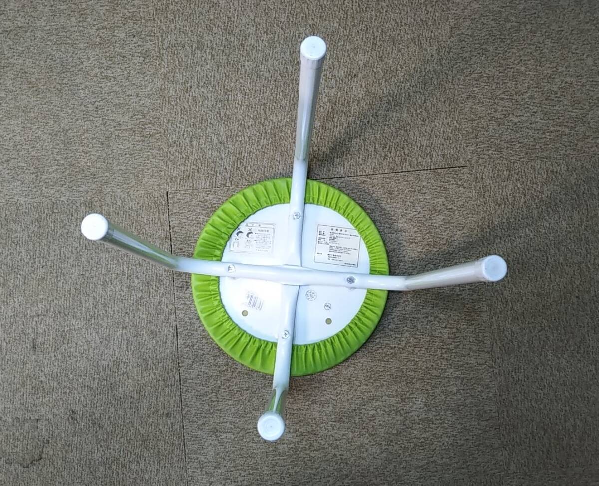 【送料別】【関東一部地域自社便配送可能】▼丸イス　スツール　AC-222　丸椅子▼中古▼グリーン▼A-1494_画像6