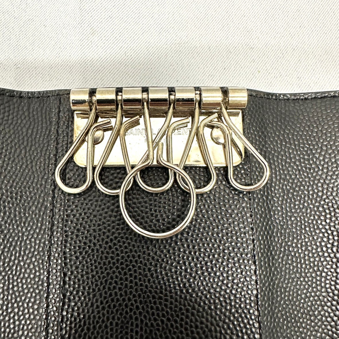  SAINT LAURENT PARIS サンローランパリ 485634 6連キーケース レザー ブラック _画像10