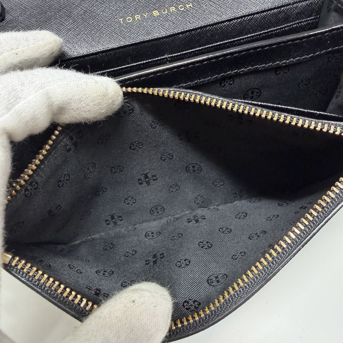 TORY BURCH トリーバーチ ショルダーバッグ ブラック レザー チェーン_画像6