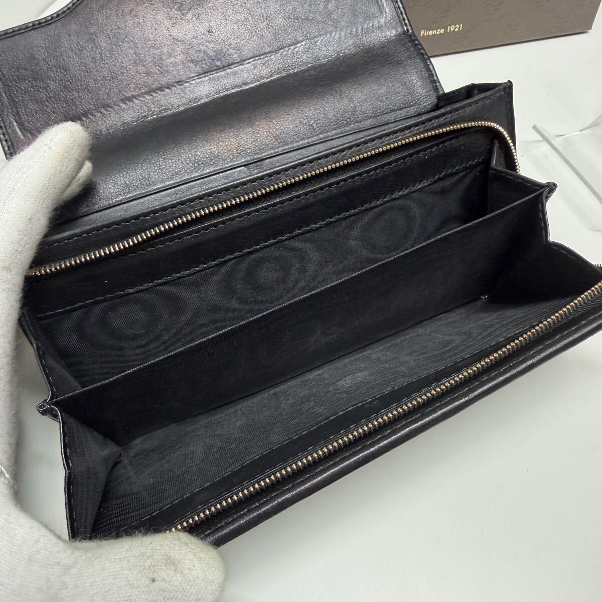 GUCCI グッチ 長財布 レザー グッチシマ ブラック_画像5