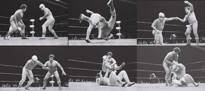 [ Showa. Professional Wrestling life photograph ] международный Professional Wrestling Mach Hayabusa человек karu Roth * pra ta L *do беж Ла Манш храм запад .