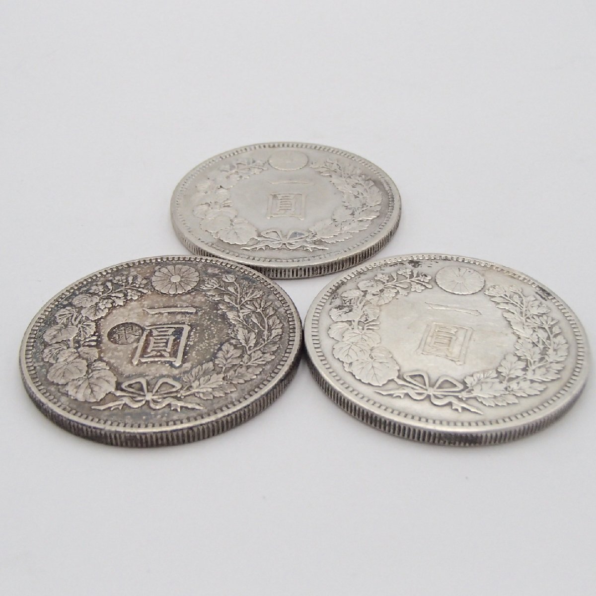 * один . серебряная монета круг серебряный 3 пункт Meiji 15 год Meiji 16 год Meiji 29 год суммировать / старая монета монета коллекция античный *RT