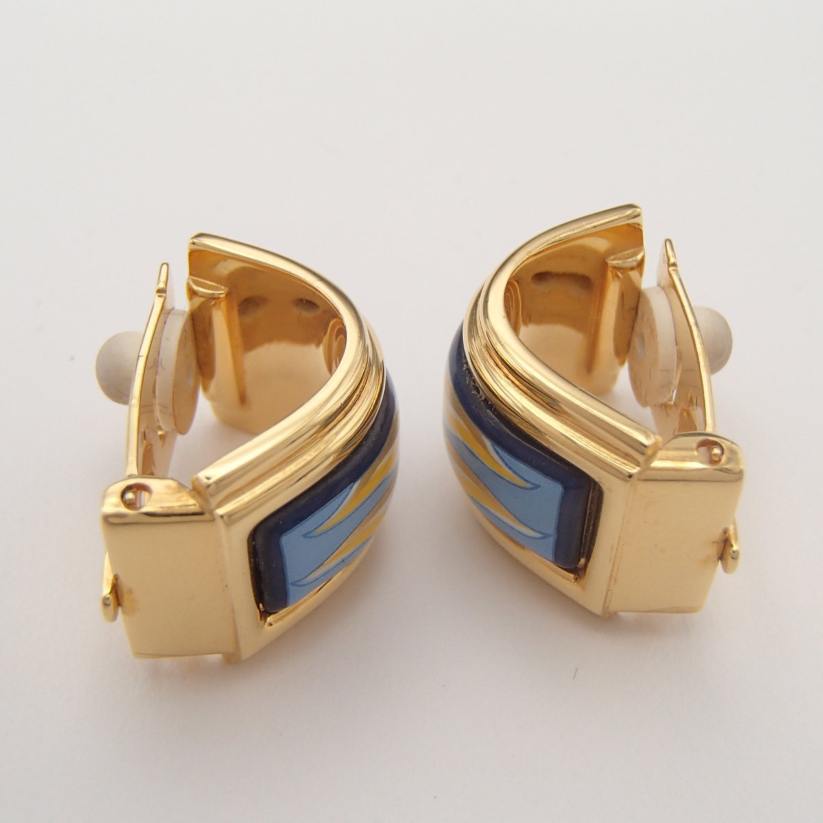 ★HERMES エルメス イヤリング / 七宝焼き/ 約15.4g/アクセサリー 箱★YS_画像6