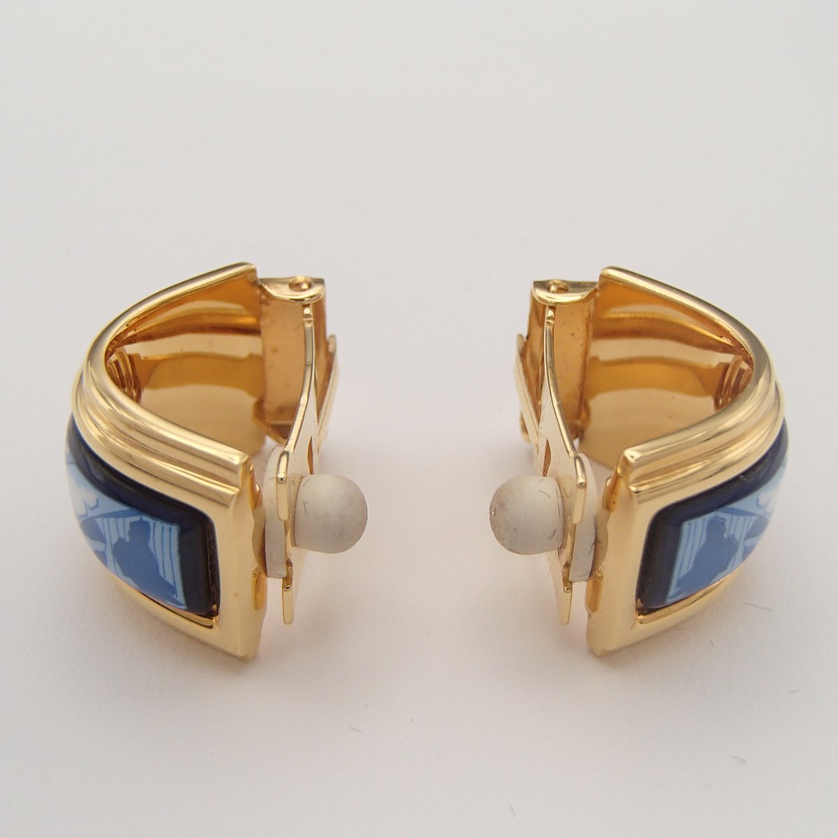 ★HERMES エルメス イヤリング / 七宝焼き/ 約15.4g/アクセサリー 箱★YS_画像4