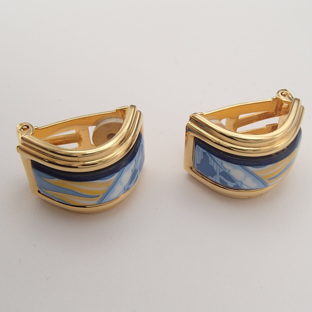 ★HERMES エルメス イヤリング / 七宝焼き/ 約15.4g/アクセサリー 箱★YS_画像3