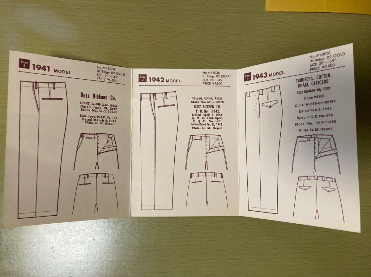 東洋エンタープライズ バズリクソンズ チノパン タグ ギャランティー M43035 25年程前に購入の付属品_画像3