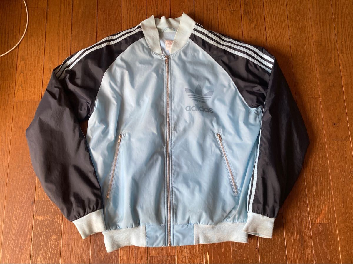 adidas アディダス ナイロン ジャンパー　ジャージ　ラグラン　M_画像1