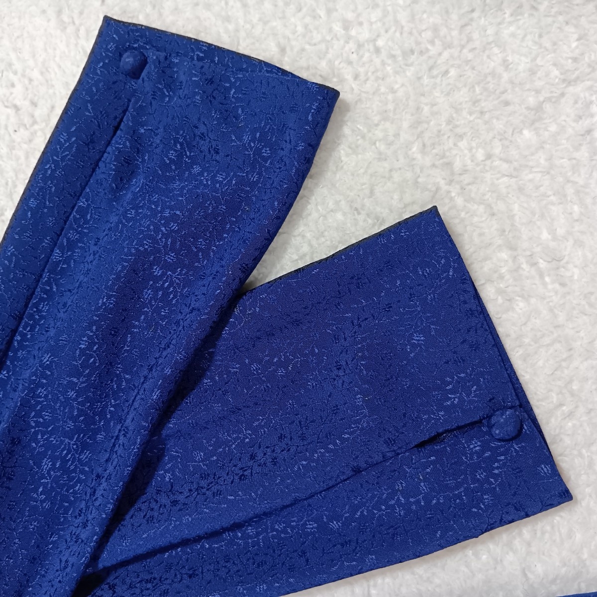 【ヴィンテージ】REFANNE リファンネ TOKYO SOIR 東京ソワール ロングドレス ワンピース 長袖 フォーマル 昭和レトロ ネイビー 11 ★1000_画像7