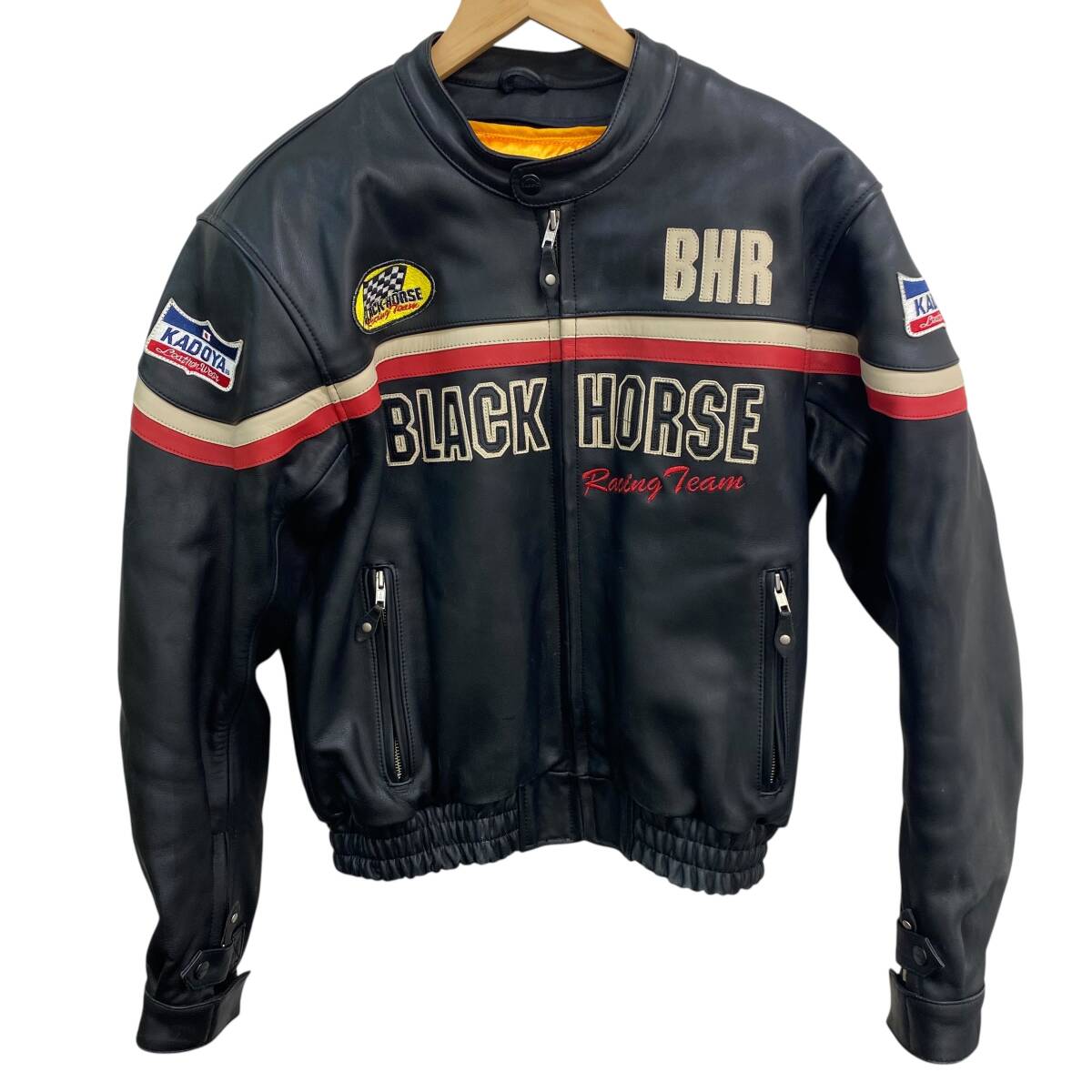 【即決】 KADOYA カドヤ BLACK HORSE BHR レザージャケット LLサイズ 黒系 ブラック系 23845-120_画像1