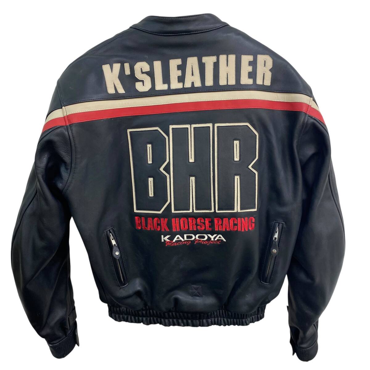 【即決】 KADOYA カドヤ BLACK HORSE BHR レザージャケット LLサイズ 黒系 ブラック系 23845-120_画像2