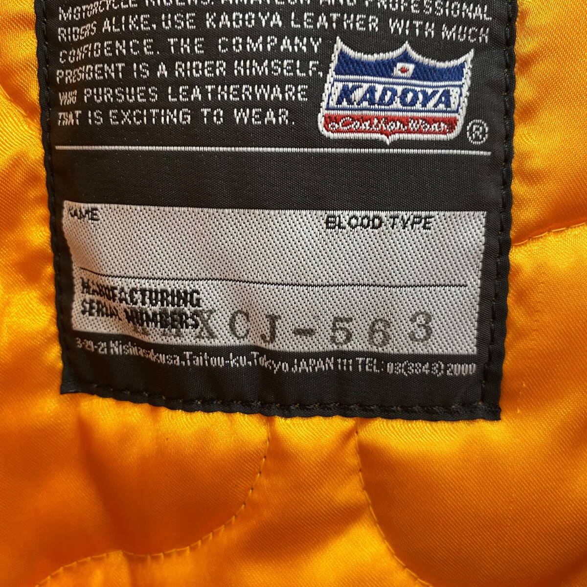 【即決】 KADOYA カドヤ BLACK HORSE BHR レザージャケット LLサイズ 黒系 ブラック系 23845-120_画像5