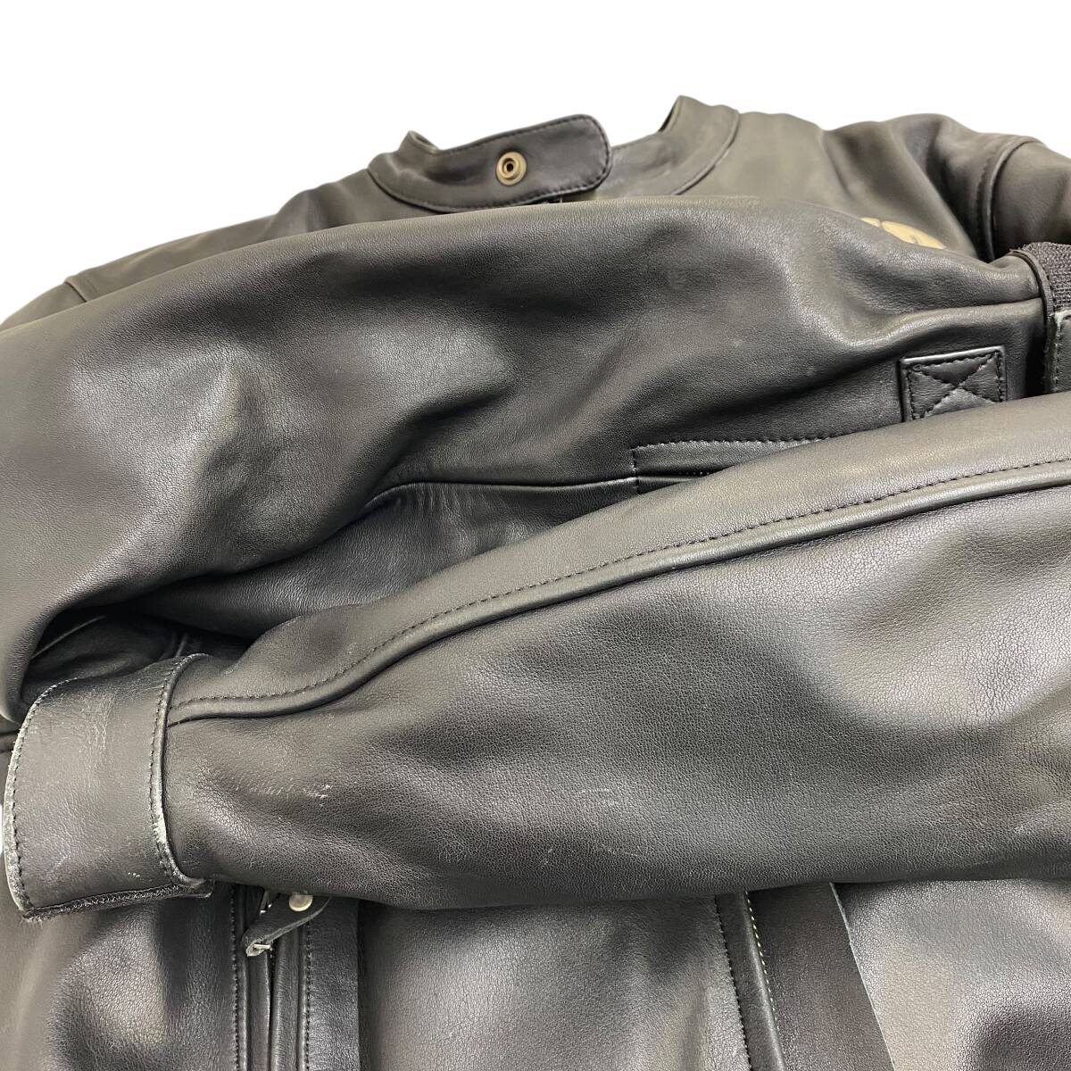 【即決】 KADOYA カドヤ BLACK HORSE BHR レザージャケット LLサイズ 黒系 ブラック系 23845-120_画像10