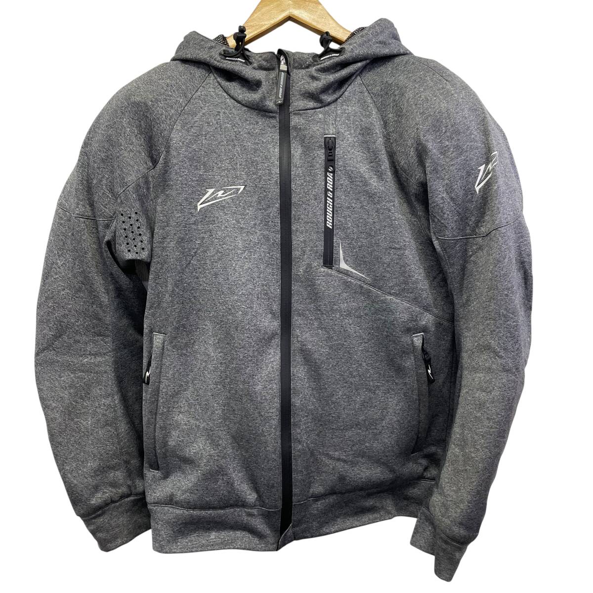 【美品】 ROUGH&ROAD ラフアンドロード RR7243 エアスルーライディングフーディFP Lサイズ グレー系 灰色系 23518-100_画像1