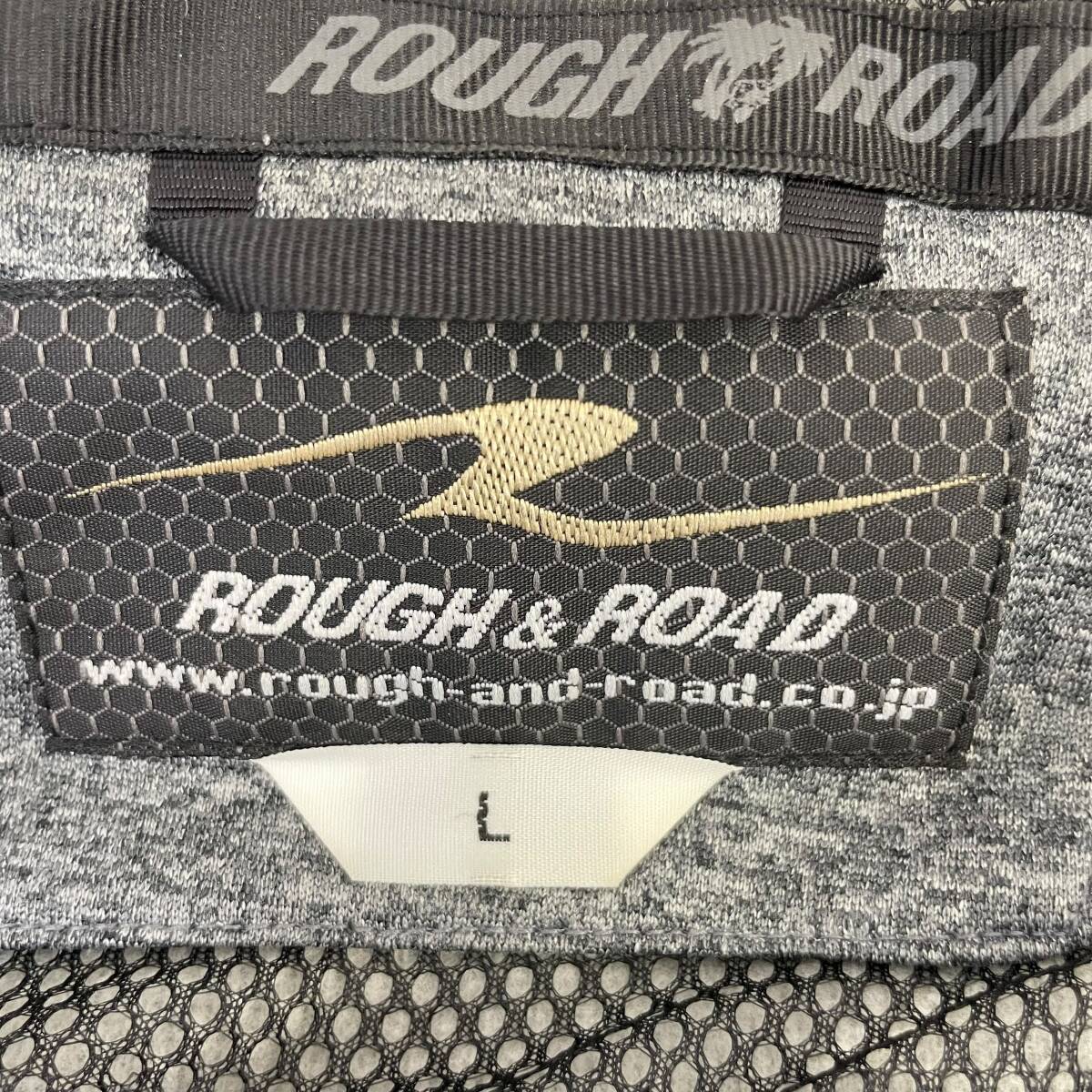 【美品】 ROUGH&ROAD ラフアンドロード RR7243 エアスルーライディングフーディFP Lサイズ グレー系 灰色系 23518-100_画像4