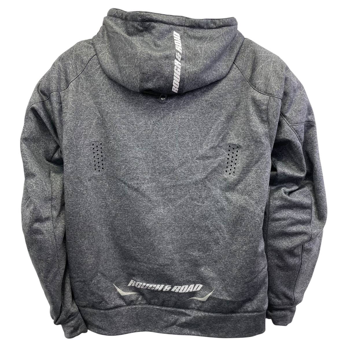 【美品】 ROUGH&ROAD ラフアンドロード RR7243 エアスルーライディングフーディFP Lサイズ グレー系 灰色系 23518-100_画像2