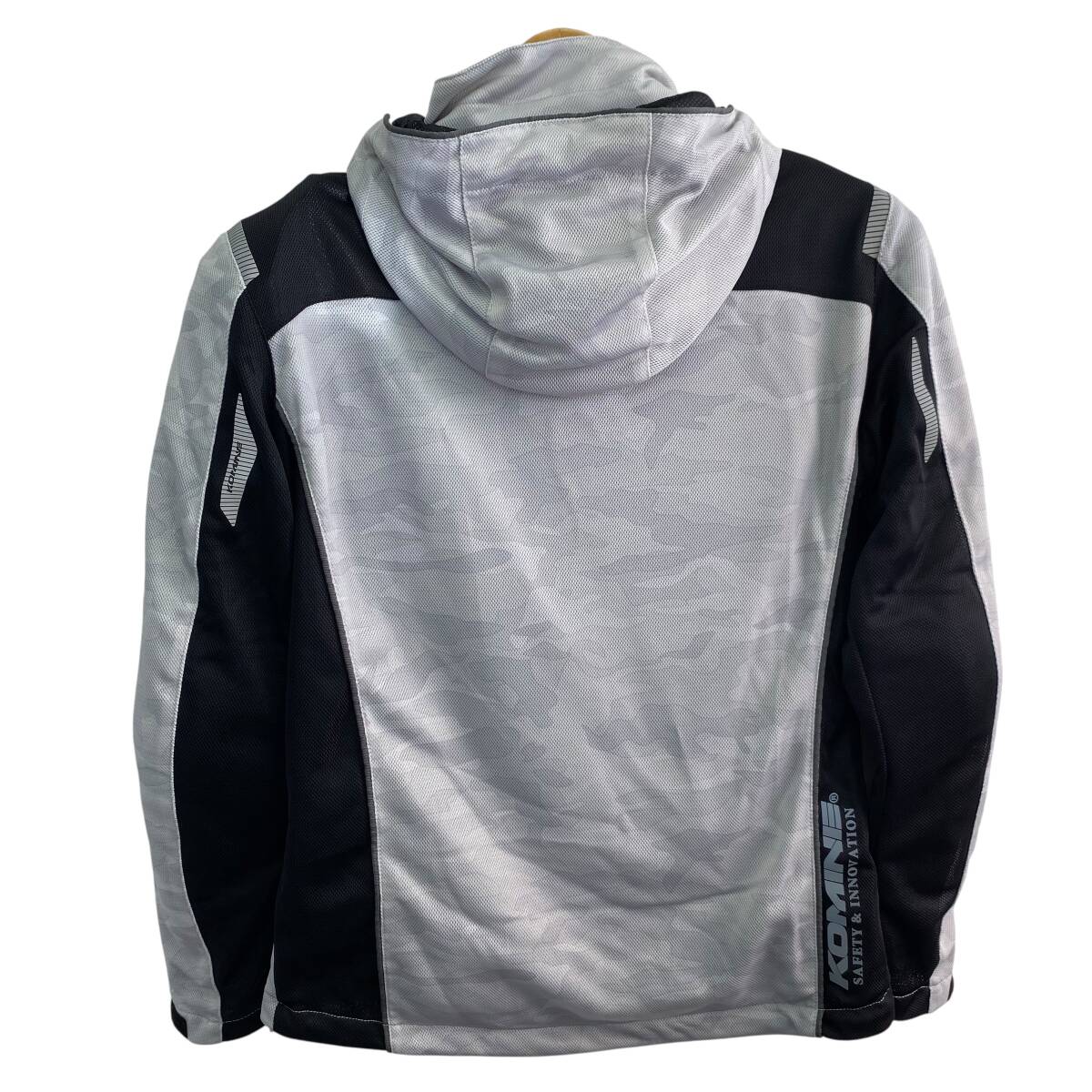 【美品】 KOMINE コミネ JK-135/07-135 プロテクトフルメッシュパーカー Mサイズ グレー系 23546-100_画像2