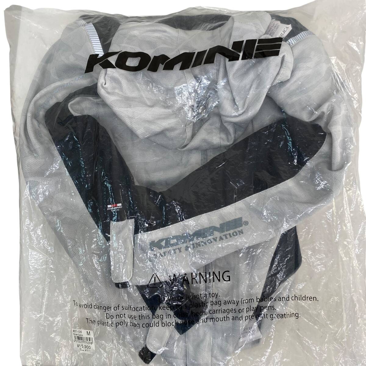 【美品】 KOMINE コミネ JK-135/07-135 プロテクトフルメッシュパーカー Mサイズ グレー系 23546-100_画像8