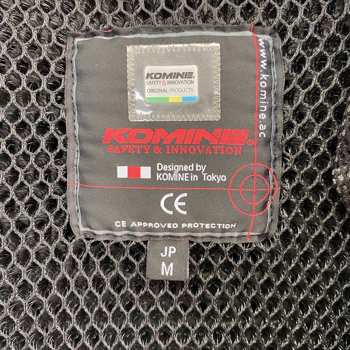 【美品】 KOMINE　コミネ　JK-112 プロテクトハーフメッシュパーカー Mサイズ グレー系 23548-100_画像4