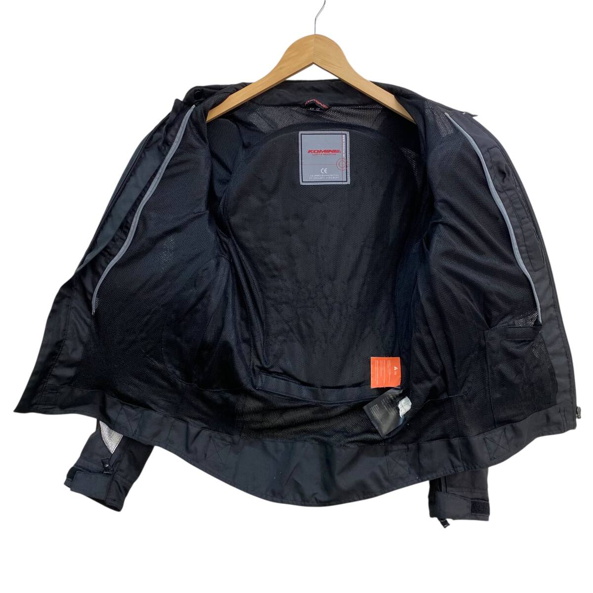 【即決】 KOMINE コミネ JK-030 エアストリームメッシュジャケット 黒・銀色系 ブラック・シルバー系 Ｍサイズ 23895-100_画像2