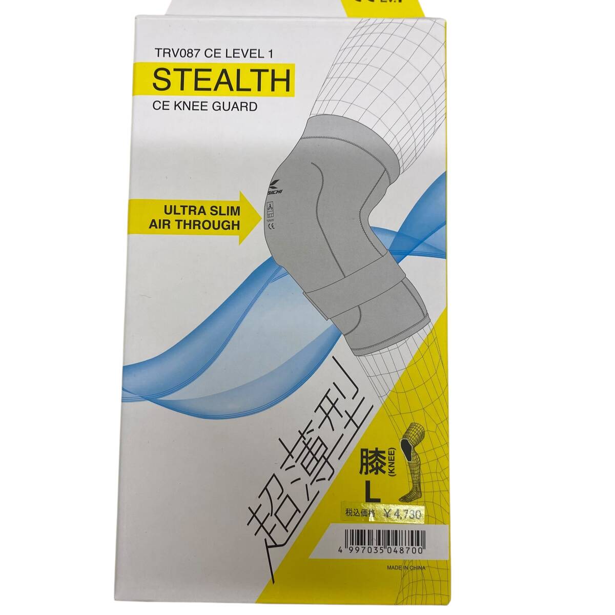 【未使用品】 RS TAICHI アールエスタイチ TRV087 ステルス CE ニーガード (スリム) 膝 Lサイズ 黒系 ブラック系 23248-60_画像5