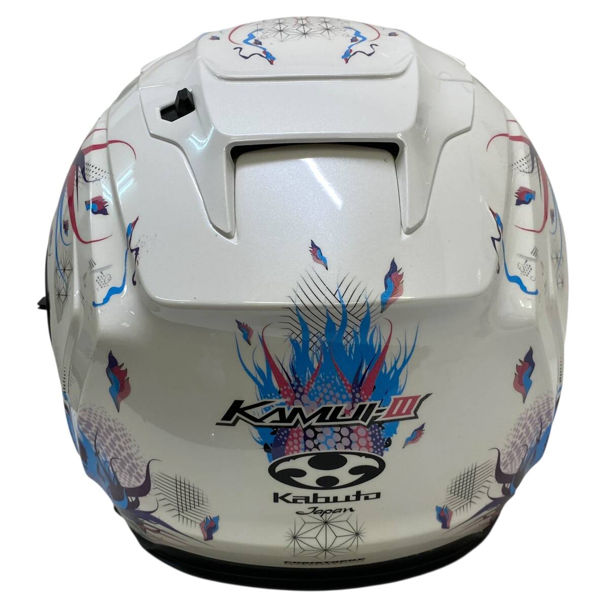 【美品】OGK Kabuto オージーケーカブト KAMUI3 LEIA カムイ3 レイア フルフェイスヘルメット 白系 ホワイト系 Sサイズ 24439-100_画像6