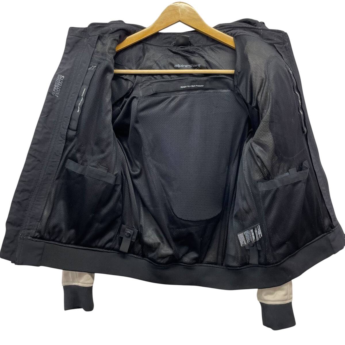 【美品】 alpinestars アルパインスターズ SEKTOR MESH V2 HOODIE メッシュジャケット Mサイズ ベージュ・ブラック系24635-80_画像3