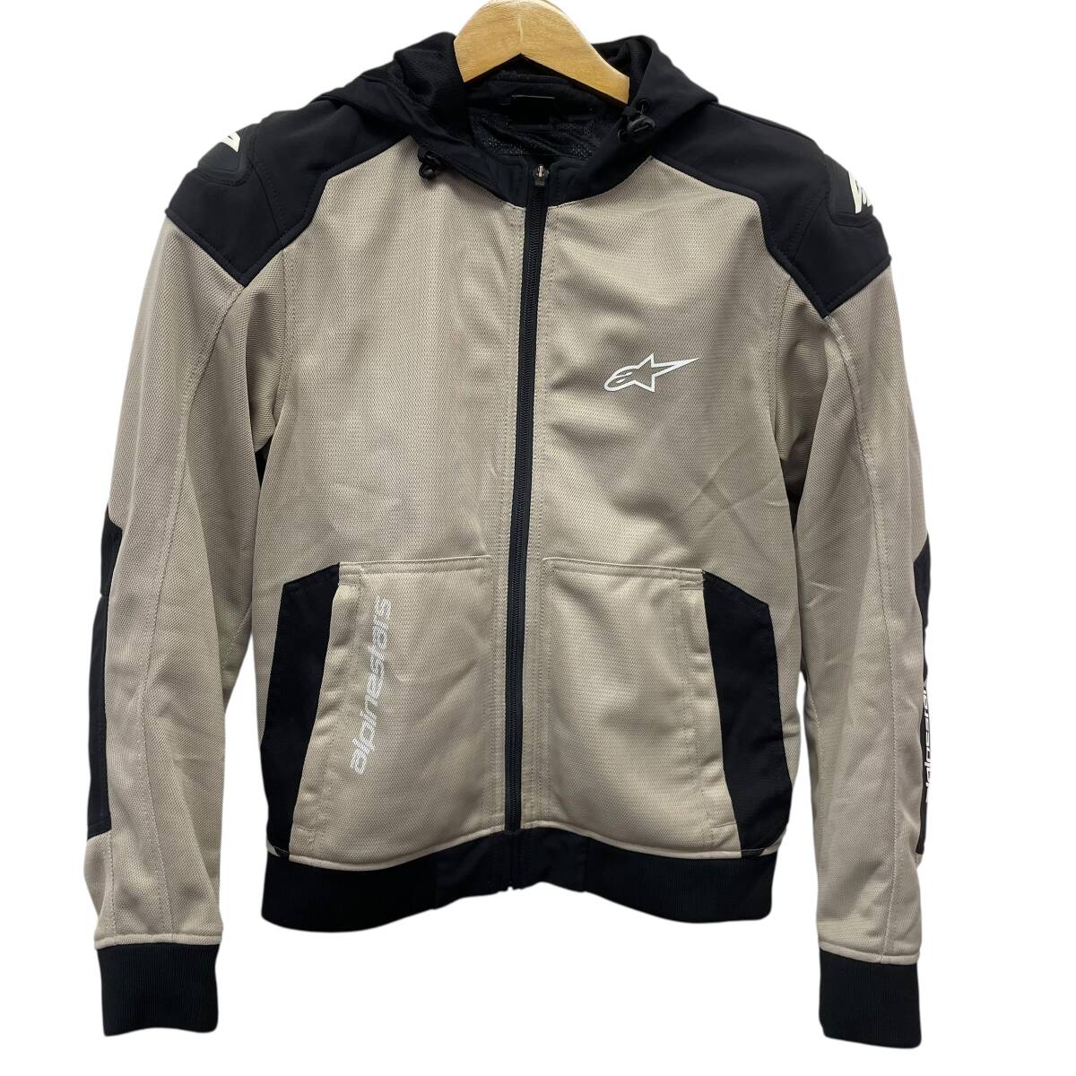 【美品】 alpinestars アルパインスターズ SEKTOR MESH V2 HOODIE メッシュジャケット Mサイズ ベージュ・ブラック系24635-80_画像1
