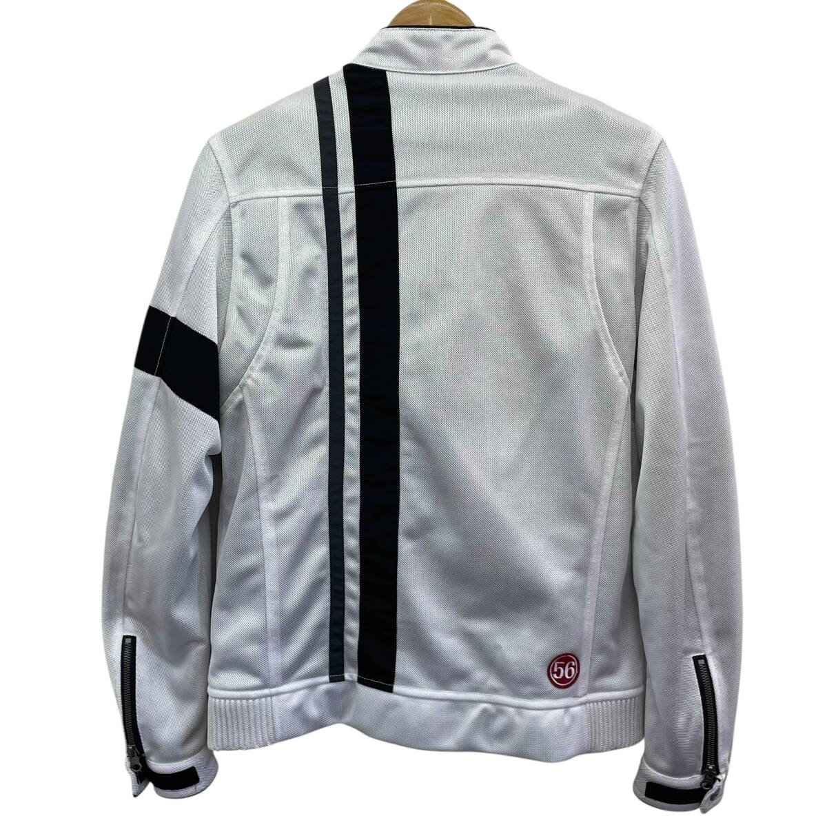 【美品】 56design 56デザイン フルメッシュライダースジャケット Mサイズ ホワイト系 白系 24842-80_画像2