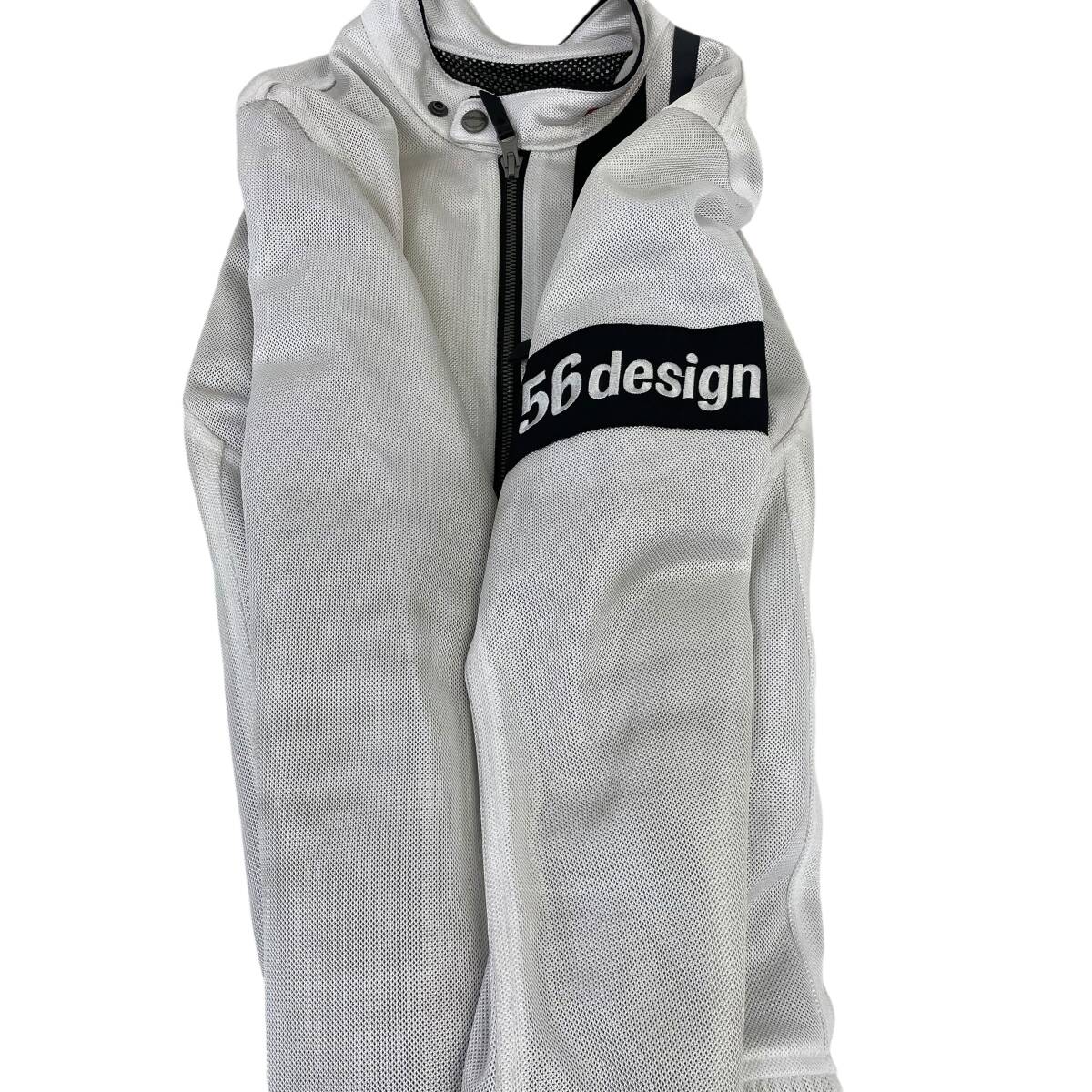 【美品】 56design 56デザイン フルメッシュライダースジャケット Mサイズ ホワイト系 白系 24842-80_画像8