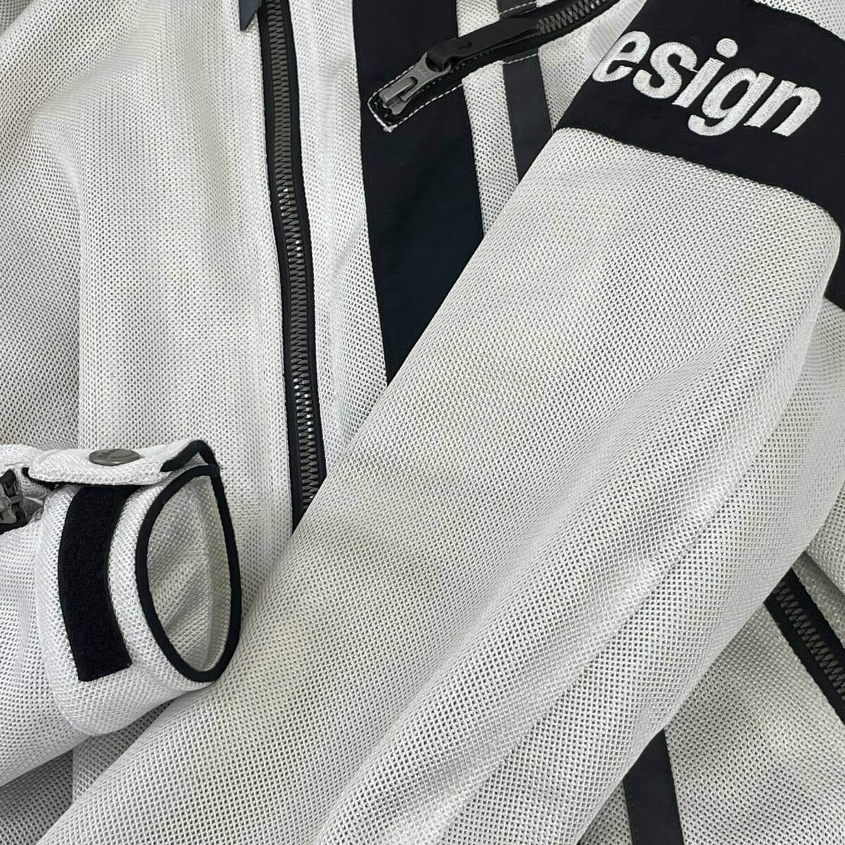 【美品】 56design 56デザイン フルメッシュライダースジャケット Mサイズ ホワイト系 白系 24842-80_画像7