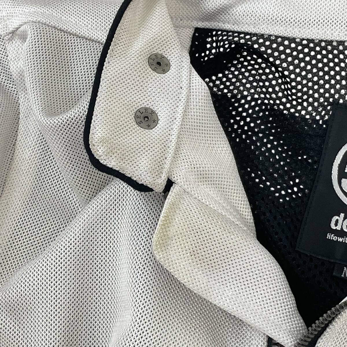 【美品】 56design 56デザイン フルメッシュライダースジャケット Mサイズ ホワイト系 白系 24842-80_画像6