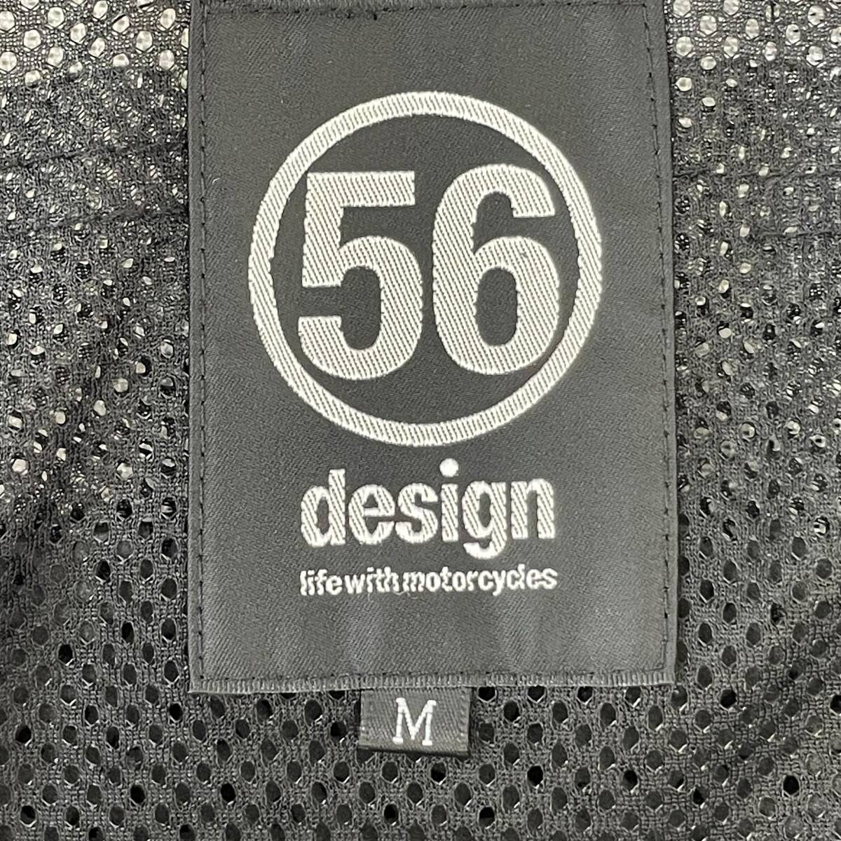 【美品】 56design 56デザイン フルメッシュライダースジャケット Mサイズ ホワイト系 白系 24842-80_画像4