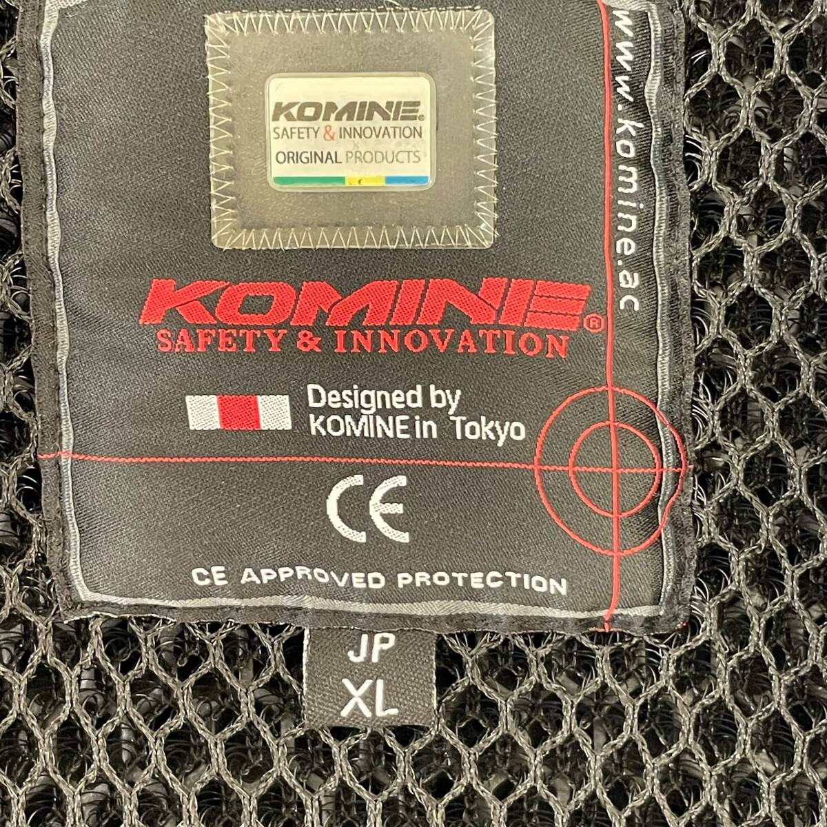 【美品】 KOMINE コミネ JK-112 プロテクトハーフメッシュパーカ-ゲンリ XLサイズ ブルー・ブラック系 青黒系 24950-100_画像4