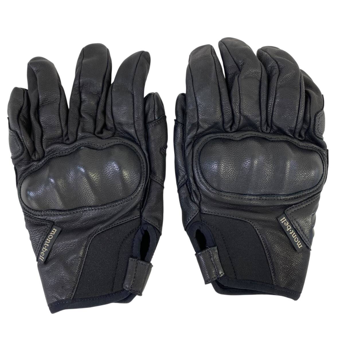 【美品】 mont-bell モンベル レザーグローブ Lサイズ　ブラック系/黒系　24625-60_画像1