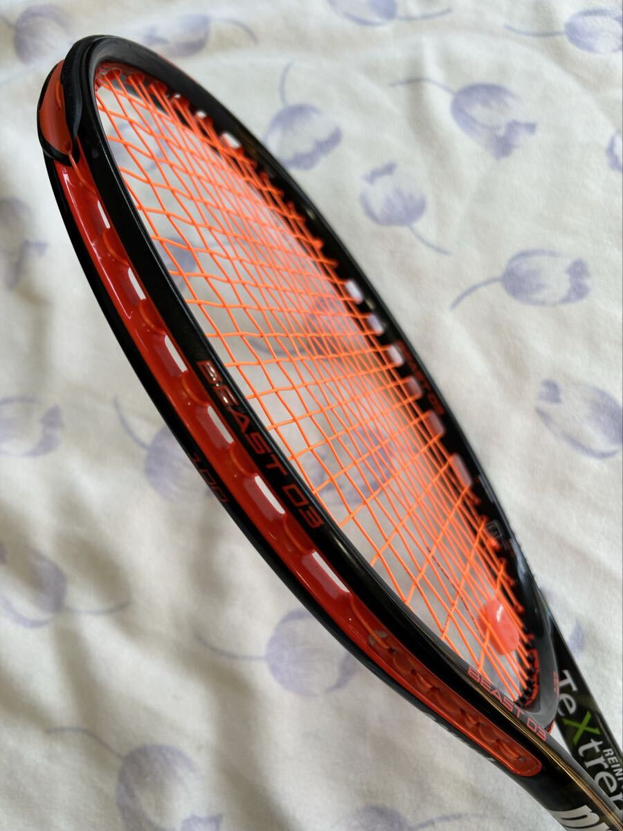 Prince Beast O3 100 プリンス ビースト O3 100 テニスラケット 2017年 G2 280g 中古格安出品!!※値引しました_画像5