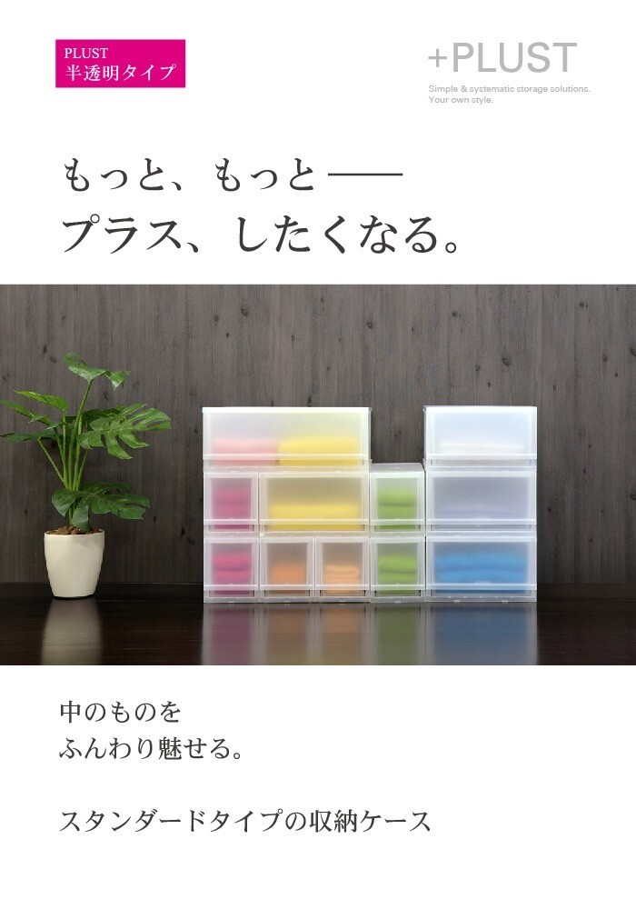 衣装ケース 収納ケース プラスチック 引き出し 幅17cm 奥行45cm 高さ20.5cm 1段 収納ボックス 収納ケース おしゃれ プラストFR1701_画像3