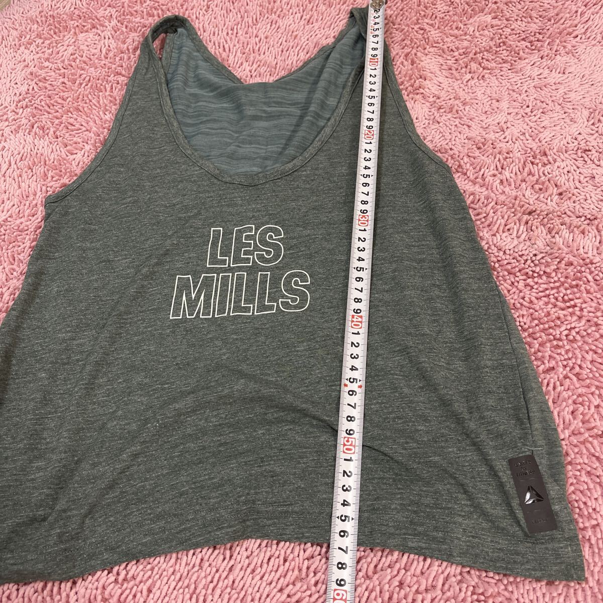 タンクトップ リーボック Reebok レスミルズ Mサイズ相当 モスグリーン_画像4